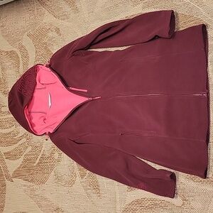 Athleta long burgundy coat